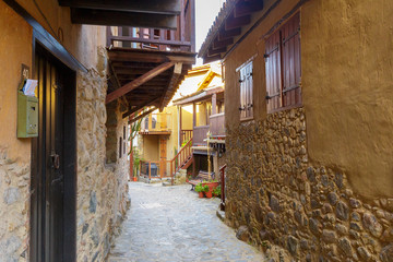 street scene in an old town in Europe