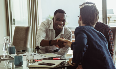 Businessmen in a meeting