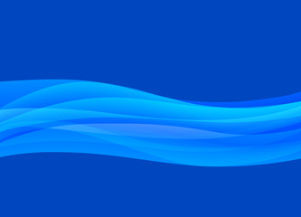 Blue Wave Flowing Background