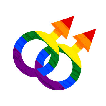 Lesbian, gay, bisexual, transgender LGBT pride symbol and sign. Gay and lesbian love. Rainbow vector