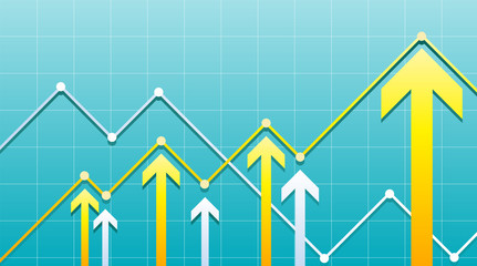 Financial Arrow Graphs with copy space