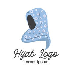 hijab logo with text space for your slogan / tag line, vector illustration