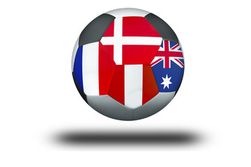 Obraz premium Football group C Australia, Peru, Denmark. France