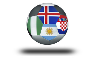 Football group D : Croatia, Argentina. Nigeria, Iceland
