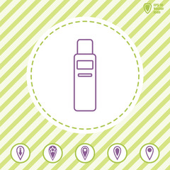 shampoo line vector icon. Flat design style