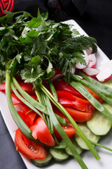 Fresh raw vegetables
