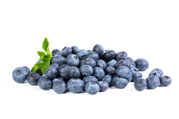 Blueberries isolated on white background