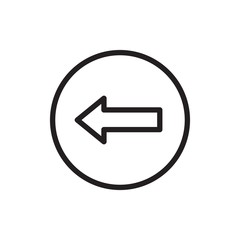 turn left sign, arrow left outline vector icon. Modern simple isolated sign. Pixel perfect vector illustration for logo, website, mobile app and other designs