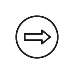 turn right sign, arrow right outline vector icon. Modern simple isolated sign. Pixel perfect vector illustration for logo, website, mobile app and other designs