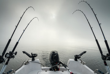 Morning fishing scenery