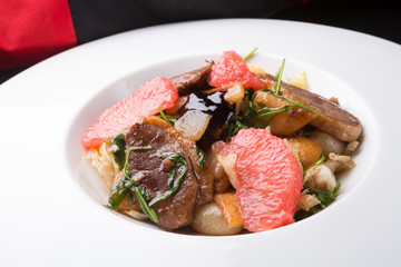 Duck meat salad