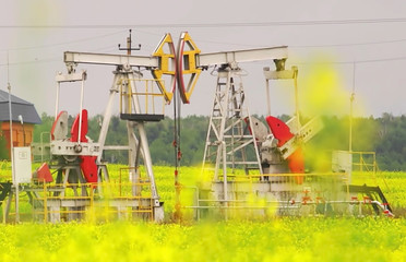 Abstract, blurry, bokeh background, image for the background. The concept of oil production. Pollution of the environment