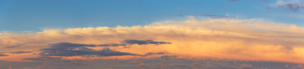 quaint clouds in the sky before sunset.