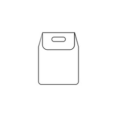 Package with burger icon