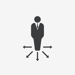Businessman Decision Vector Icon