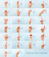 American sign language.
