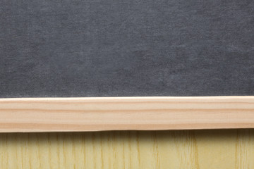 close up on an empty slate balckboard with copy space
