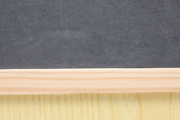 close up on an empty slate balckboard with copy space