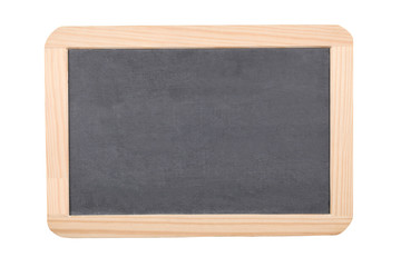 close up on an empty slate balckboard with copy space