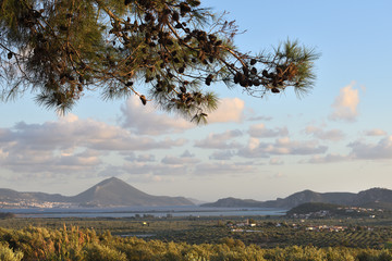 Navarino bay landscape, Greece