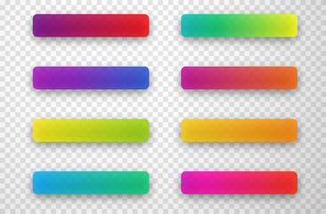 Colorful icon templates isolated on transparent background.