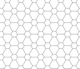 HEXAGON GEOMETRIC SEAMLESS VECTOR PATTERN. MODERN TRELLIS STYLISH TEXTURE.