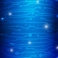 Circuit Board Modern Hi Tech Pattern Design Vector Background
