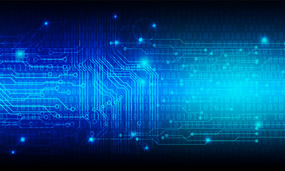 Hi Tech Cyber Circuit Board Security Binary Code Number Two Tone Theme Vector Background