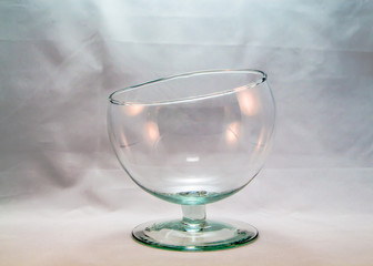 Frasco de vidro transparente