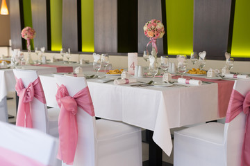 wedding table settings with decoration