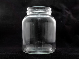 Frasco de vidro transparente