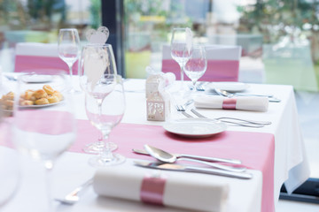 wedding table settings with decoration