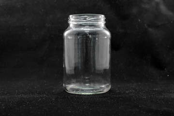 Frasco de vidro transparente