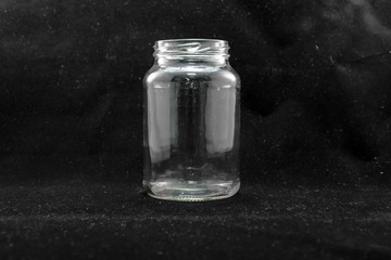 Frasco de vidro transparente