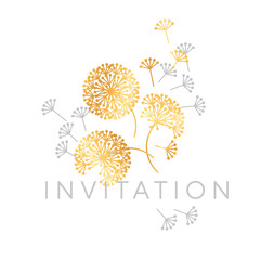 Obraz premium Abstract geometric dandelion flowers.