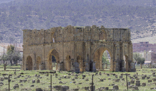 So called Praetorium in Roman military legion camp Lambaesis (Lambese) near Batna, Algeria