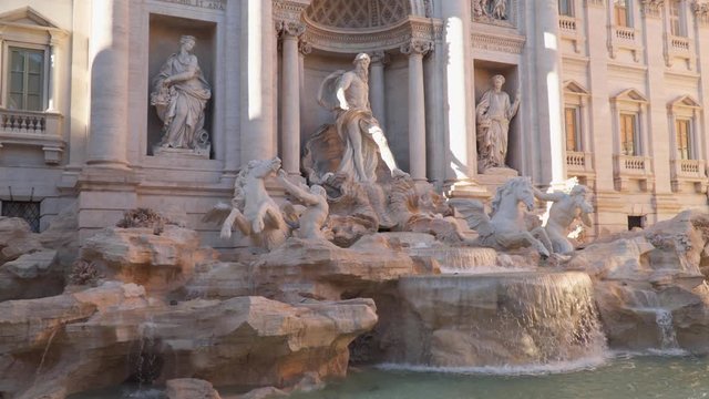 The Famous Trevi Fountain Rome Italy.