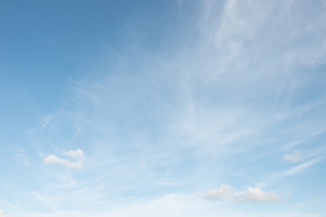 Blue sky white cloud white background