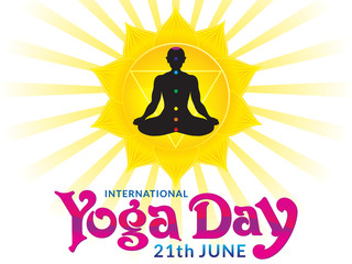 abstract artistic yoga day background
