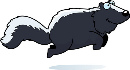 Cartoon Skunk Jumping