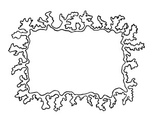 Coral frame undersea world