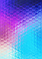 Abstract hexagon digital painting art. Background pattern for brochure cover, banner, postcard, flyer, poster or textile and fabric print. Template for creative wallpaper or graphic design artwork. 
