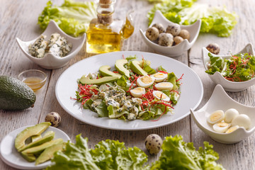 Homemade avocado salad