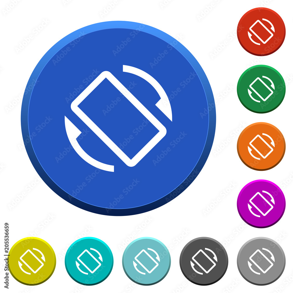Poster mobile screen automatic rotation beveled buttons