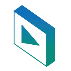 play button isometric icon vector illustration design
