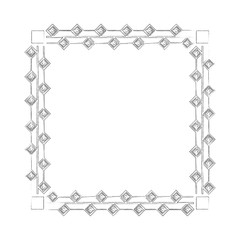 square victorian frame isolated icon vector illustration design