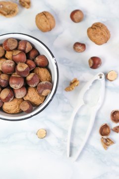 Walnuts and hazelnuts