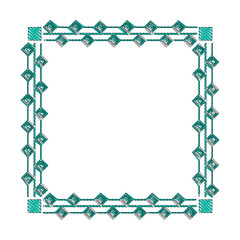 square victorian frame isolated icon vector illustration design
