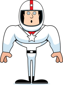 recommend clip art: Cartoon Surprised Race Car Driver