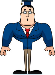 Cartoon Surprised Teacher